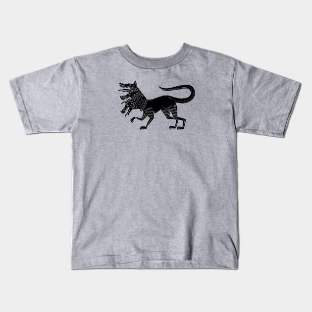 Cerberus Kids T-Shirt by MatthewTaylorWilson